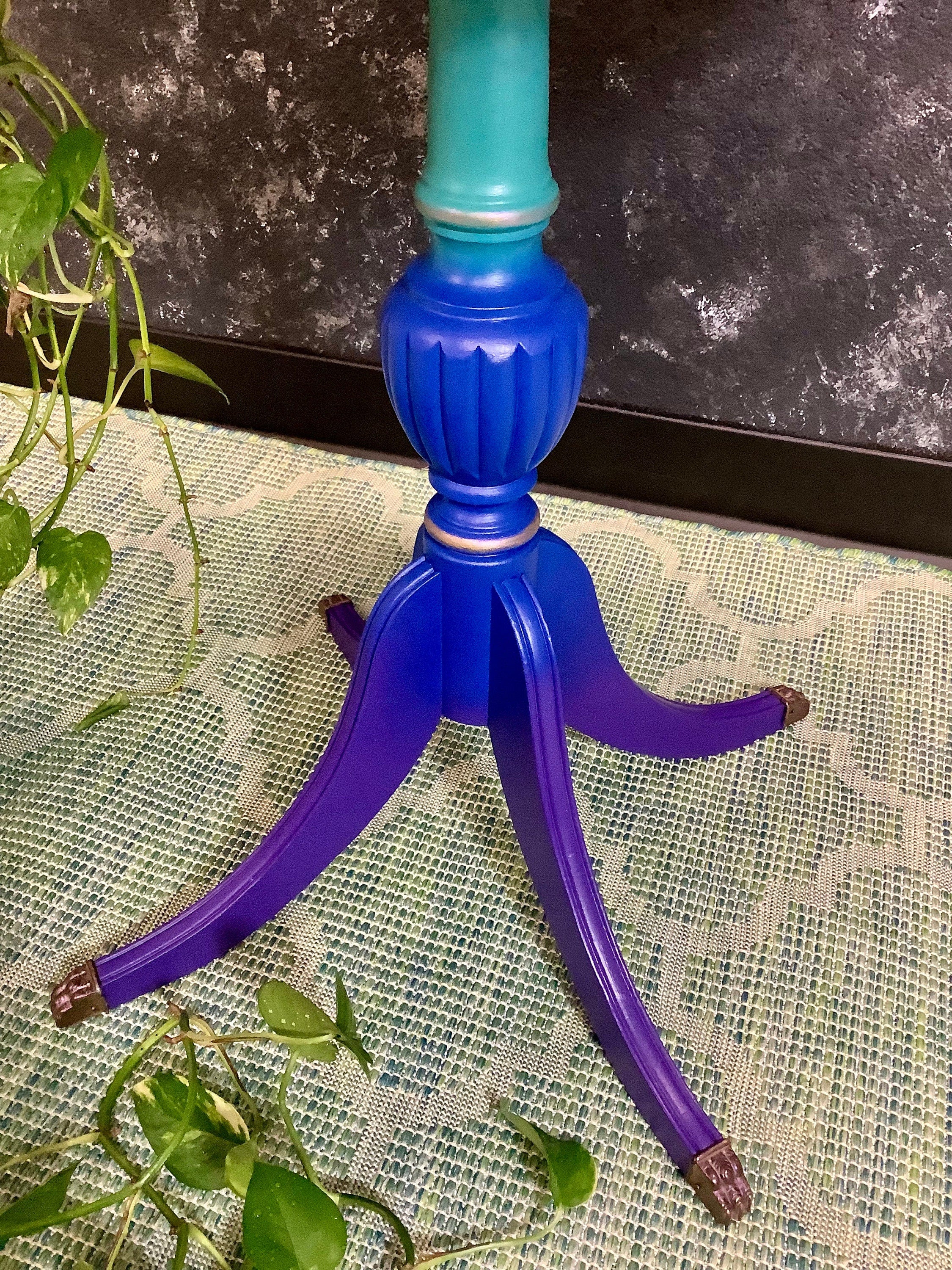 SOLD - please do not purchase - Colorful Side Table - FREE SHIPPING - Hand Painted