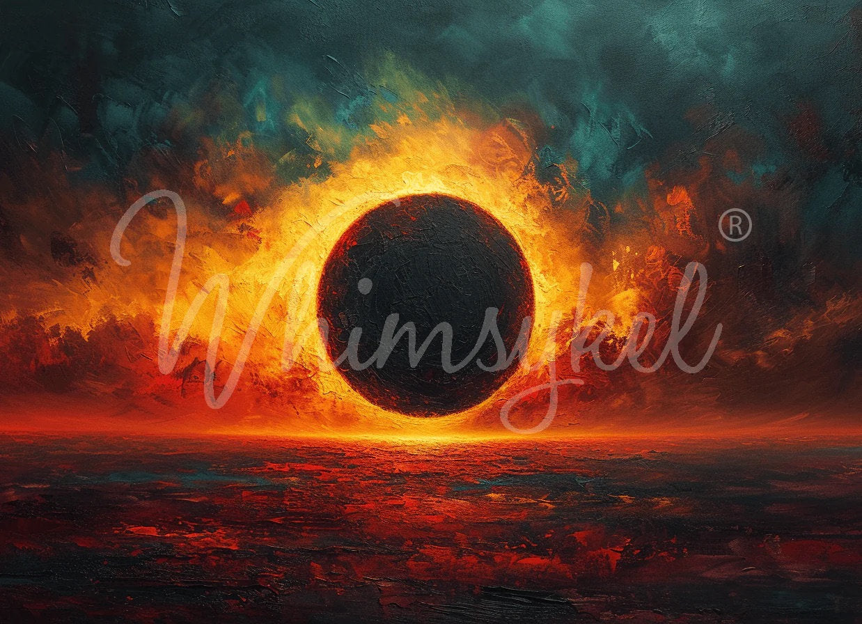 Whimsykel | Solar Eclipse | Limited Edition | Decoupage Tissue Paper | 21"x29" | available while supplies last