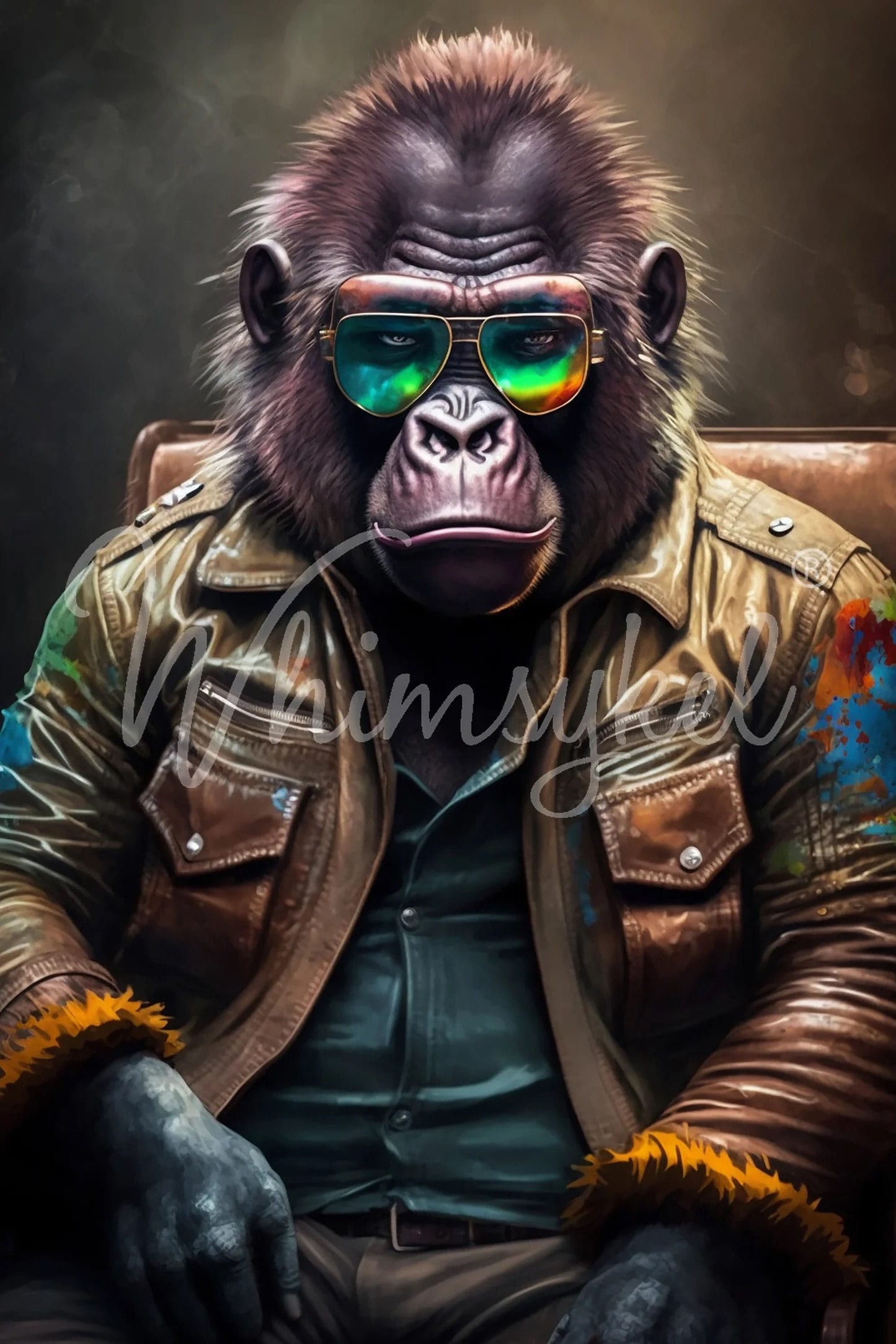 Whimsykel | Brutus "Bruiser" | Decoupage Tissue Paper | 21"x29" | one very cool gorilla