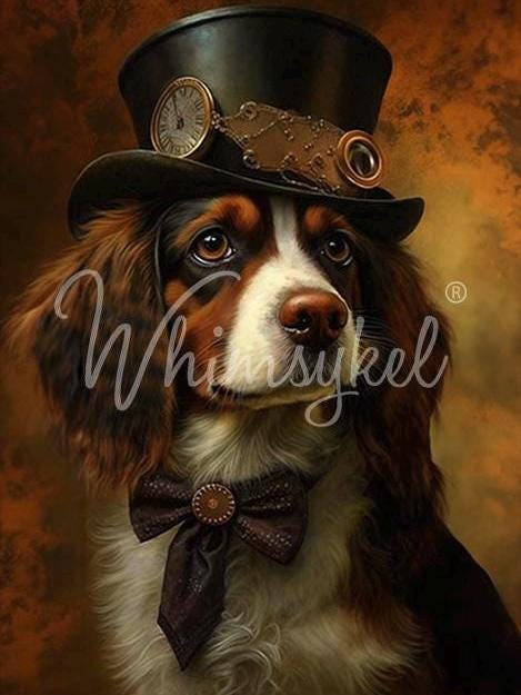 CAPPY | Large Decoupage Tissue Paper for Furniture | Arts & Crafts | 21x29 | Whimsykel Designs | cute dog w bow tie