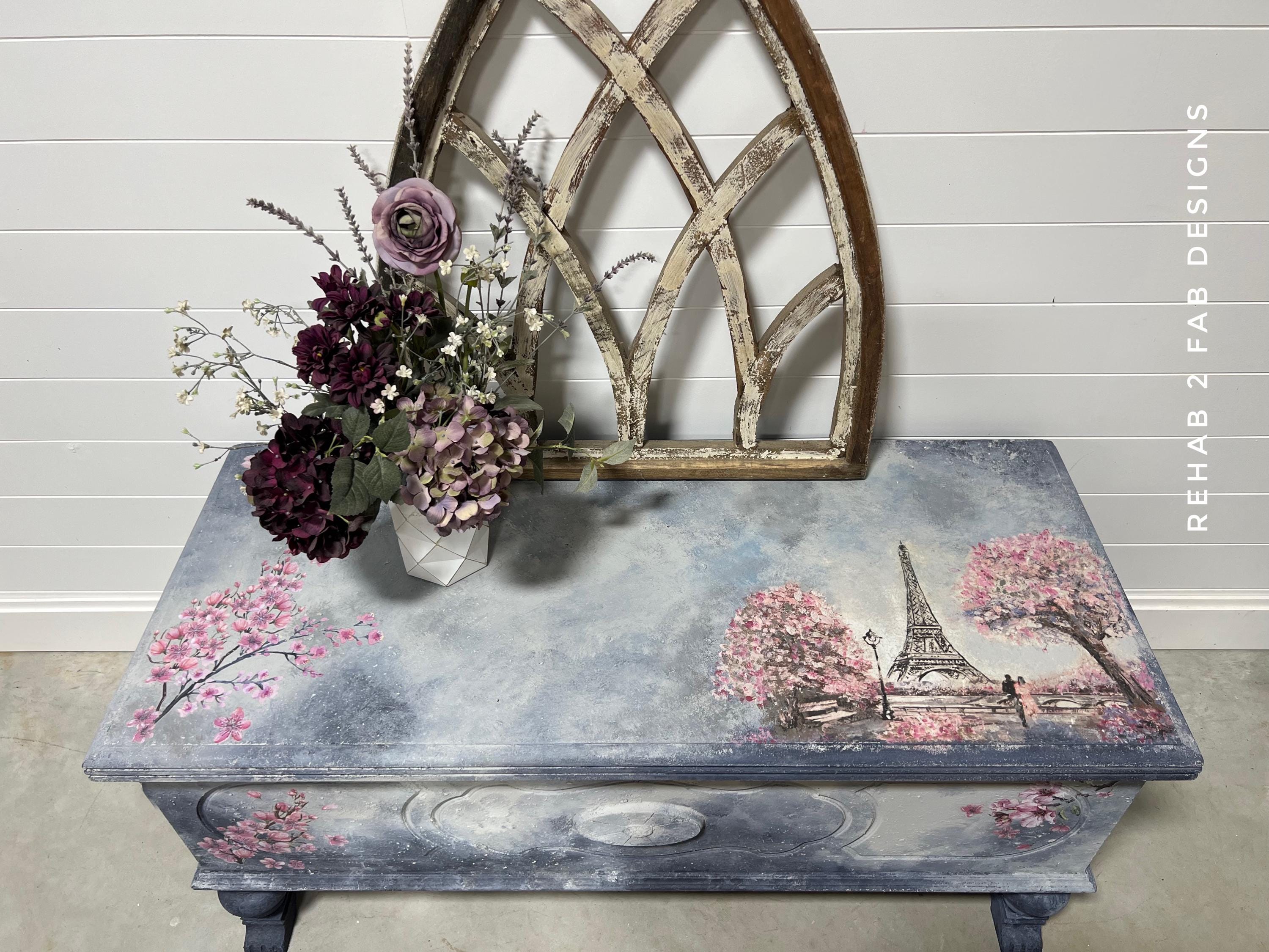 SPRINGTIME IN PARIS | Retired | A3- 11.7 x 16.54 inches | Rice Decoupage Paper | Furniture | Crafts | Art