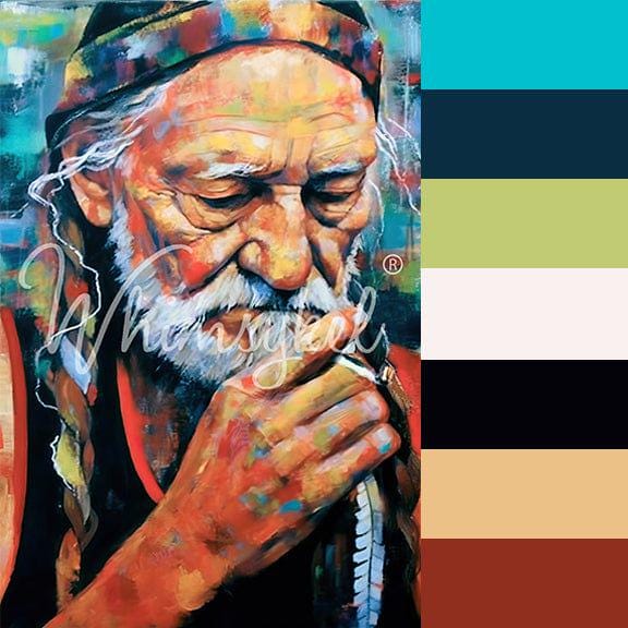 SMOKEY LEGEND | Decoupage Tissue Paper for Furniture | 14x20 | Whimsykel Designs | musical outlaw