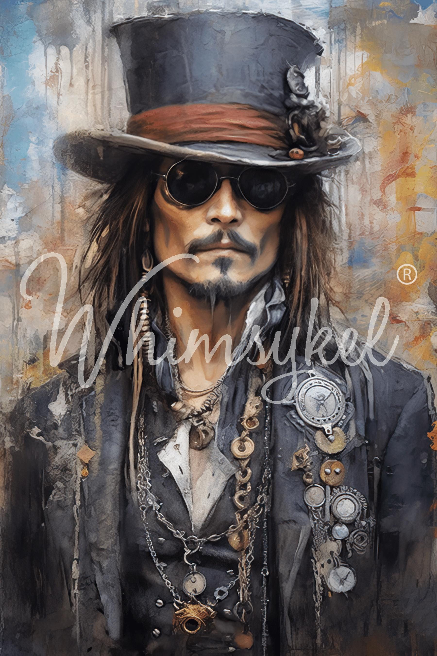 Whimsykel | Mcsteamy Gearwright | Decoupage Tissue Paper | 14"x20" | dapper mystery man