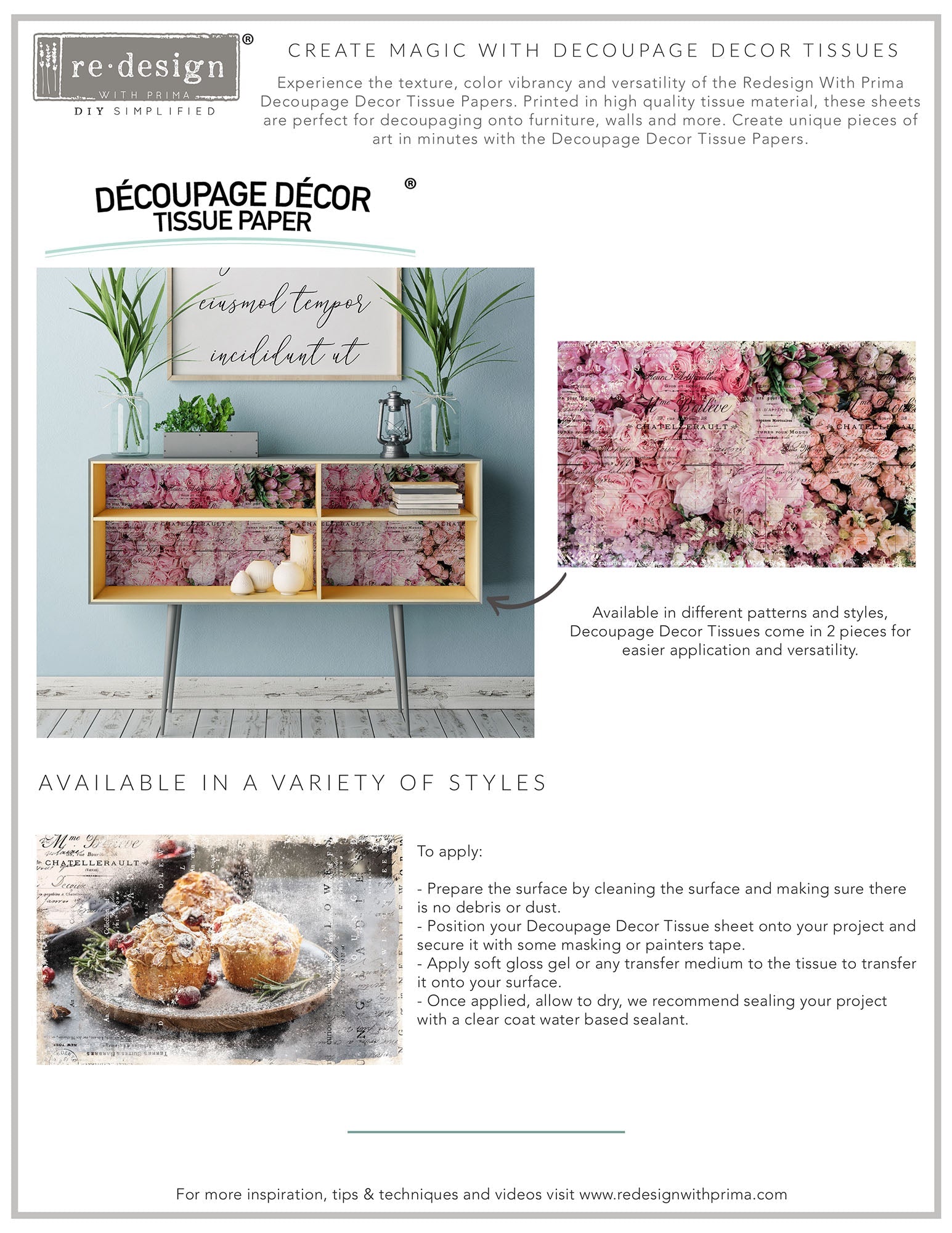 Decoupage Papers by Redesign with Prima