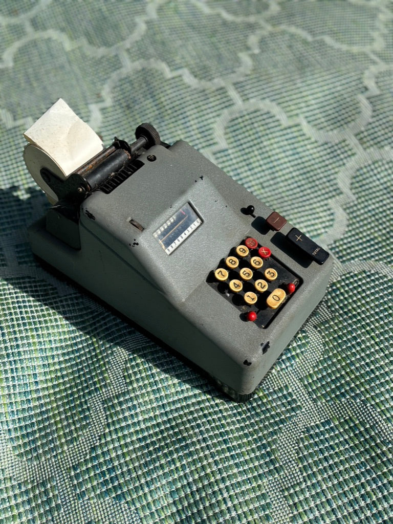 Vintage Lanston Monotype Adding Machine | Printing Calculator | Industrial Office Decor