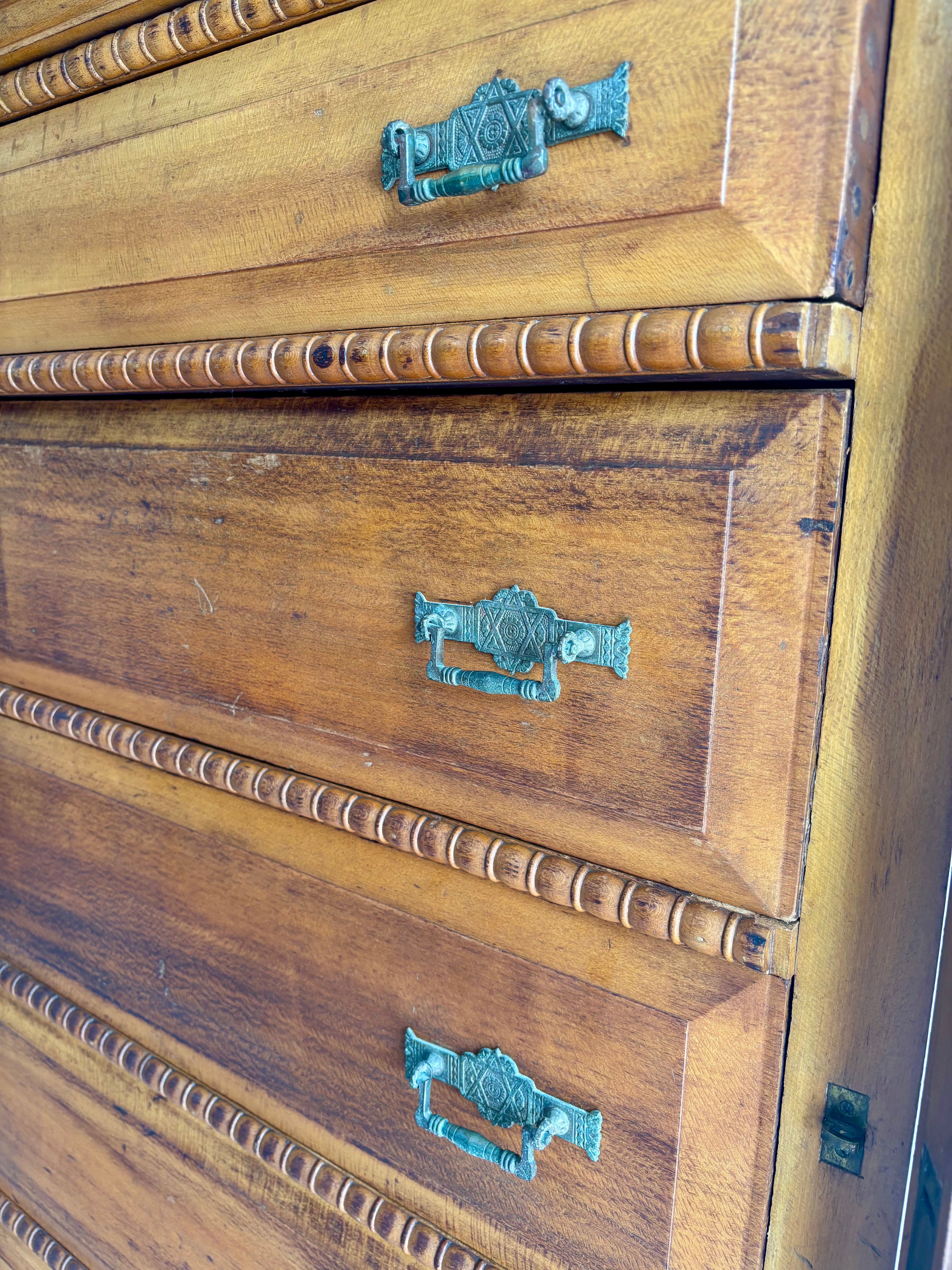 Exceptional Antique Eastlake Boarding House Dresser c.1885 | Rare Original Locking Mechanism | Victorian Collector's Piece (Shipping Included)