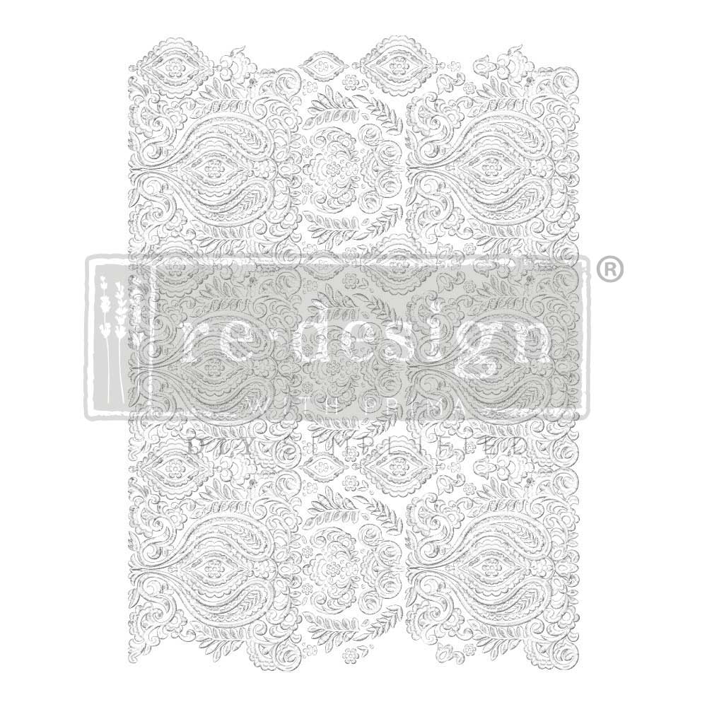 White Engraving | Large Decor Transfer | 24" x 35" (Cut into 3 Sheets) | Redesign with Prima