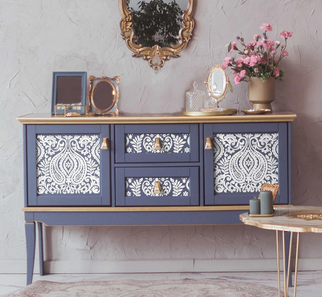 White Engraving | Large Decor Transfer | 24" x 35" (Cut into 3 Sheets) | Redesign with Prima