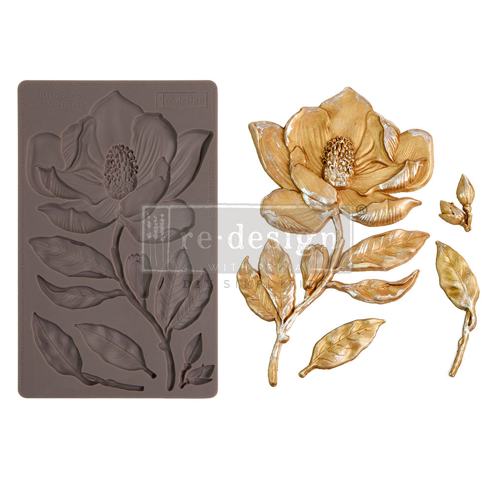 Magnolia Flower | 5"x8"x8mm | Decor Mould | Redesign with Prima