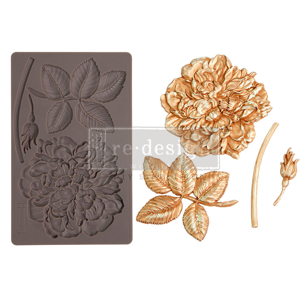 Peony Suede - Resin Mould 5"x8" Redesign with Prima