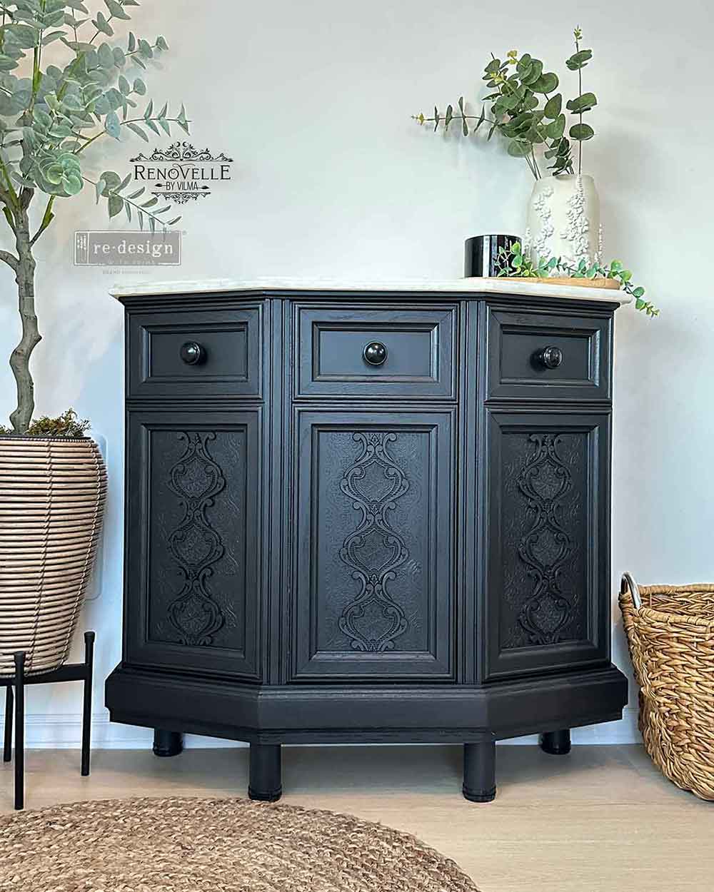 Darling Damask - Resin Mould 5"x10"