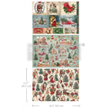 Santaland Sparkle | A3 Decoupage Fiber Pack – 3 Sheets, 11.7" x 16.5" Each | ReDesign with Prima