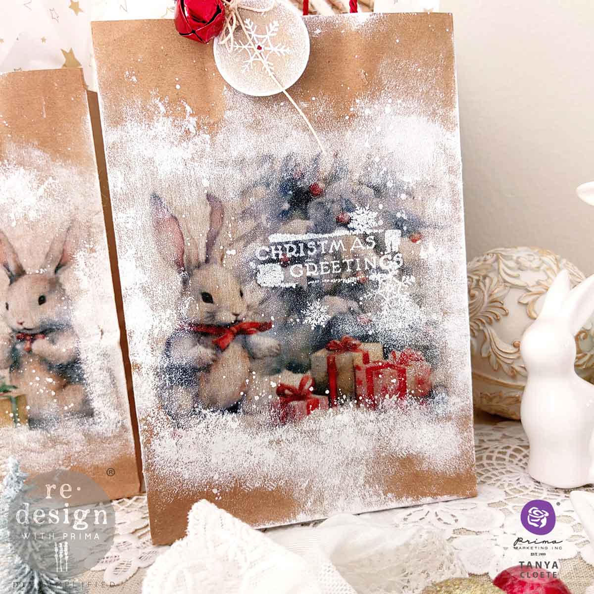 Bunny Wonderland | A3 Decoupage Fiber Pack – 3 Sheets, 11.7" x 16.5" Each | ReDesign with Prima