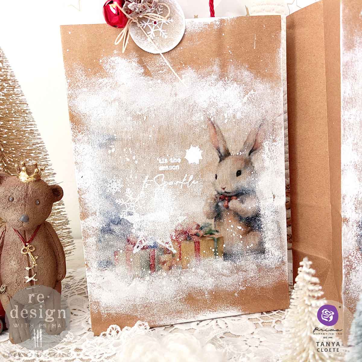 Bunny Wonderland | A3 Decoupage Fiber Pack – 3 Sheets, 11.7" x 16.5" Each | ReDesign with Prima