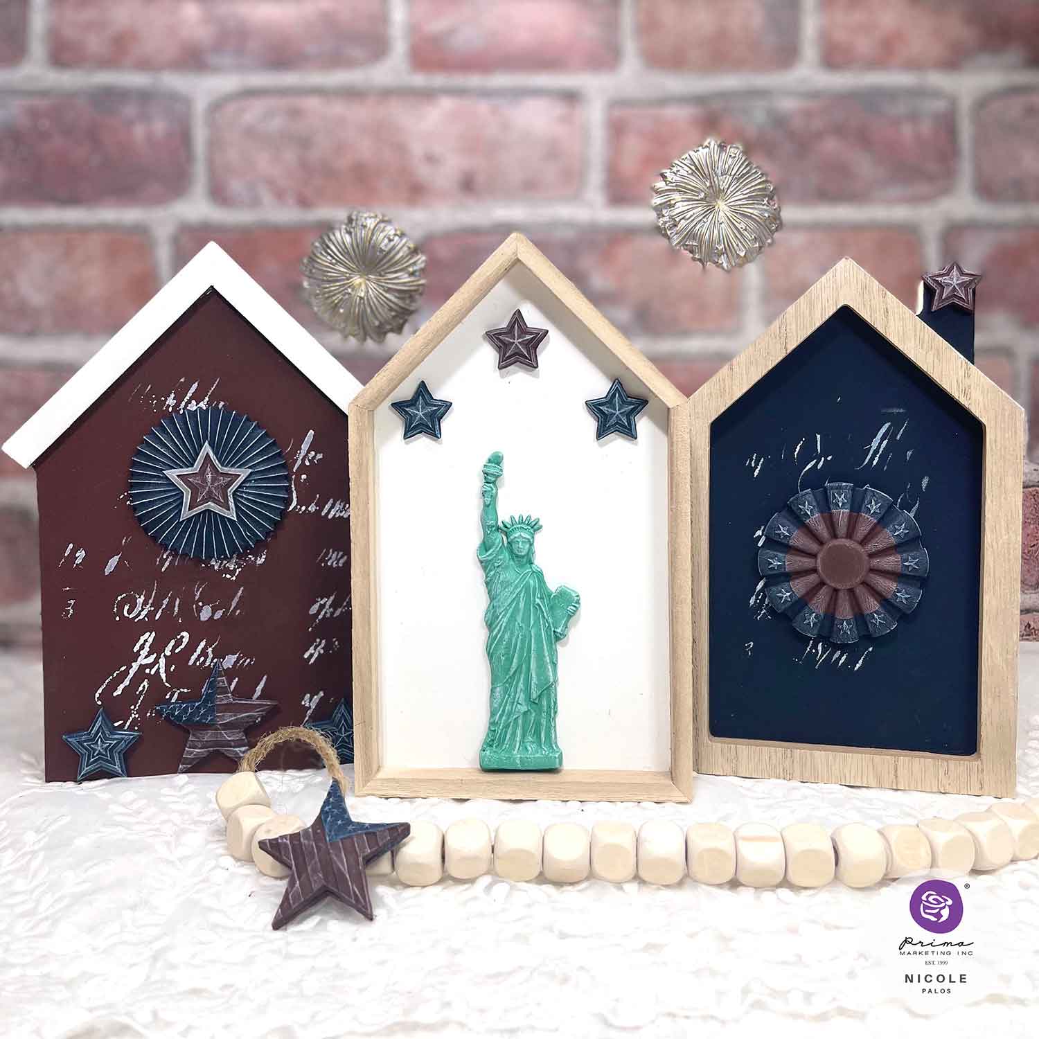 Happy 4th | 5"x8"x8mm | Decor Mould | Redesign with Prima | Happy Fourth