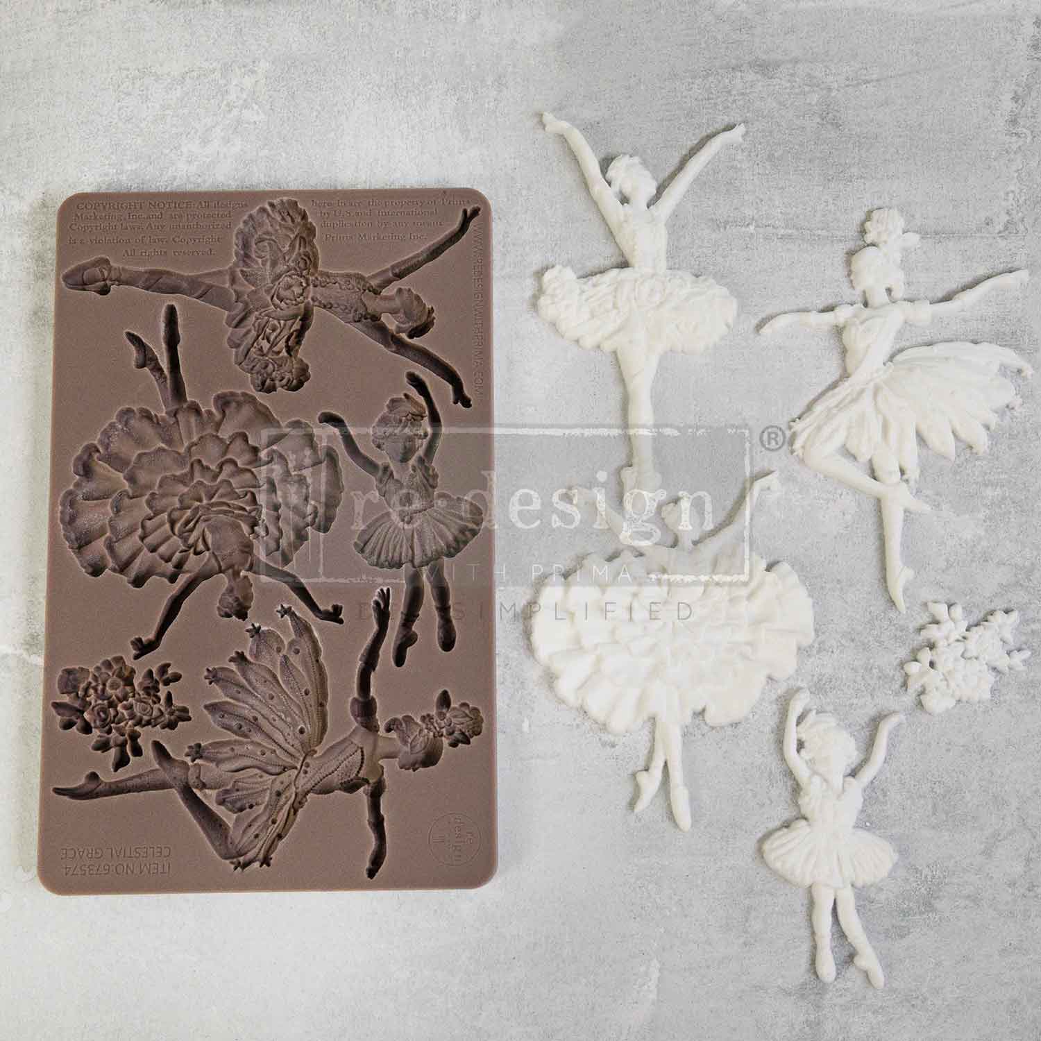 Celestial Grace | 5"x8" | Decor Moulds for Crafts | Redesign with Prima | Old World Vintage Ballet