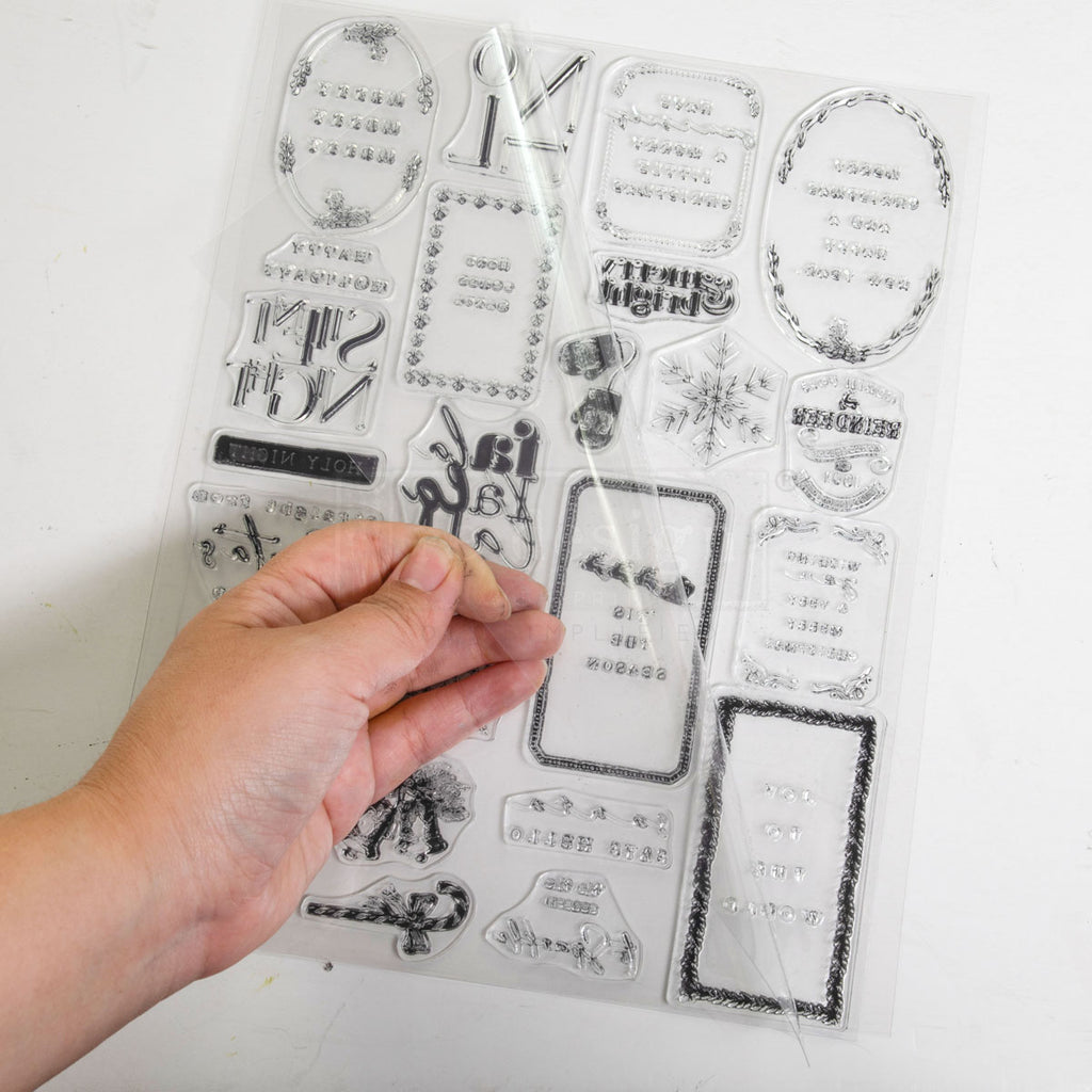 Here Comes Santa | Décor Clear Stamp – 1 Sheet, 8.5" x 11" | ReDesign with Prima