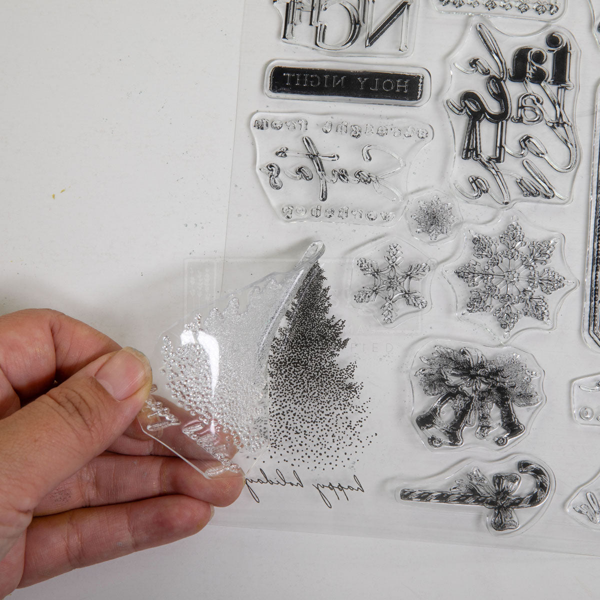 Here Comes Santa | Décor Clear Stamp – 1 Sheet, 8.5" x 11" | ReDesign with Prima