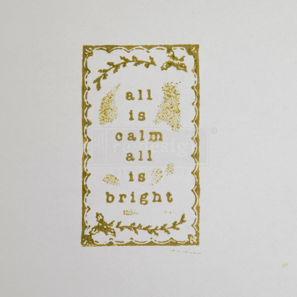 Holly Jolly | Décor Clear Stamp – 8.5" x 11" Sheet | ReDesign with Prima