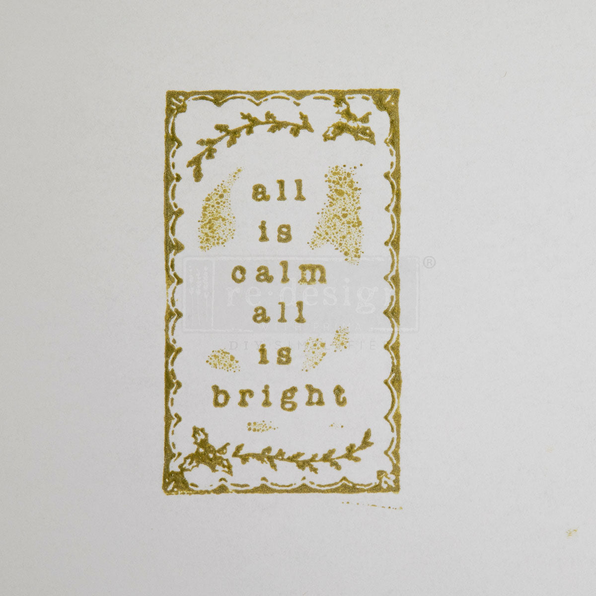 Holly Jolly | Décor Clear Stamp – 8.5" x 11" Sheet | ReDesign with Prima