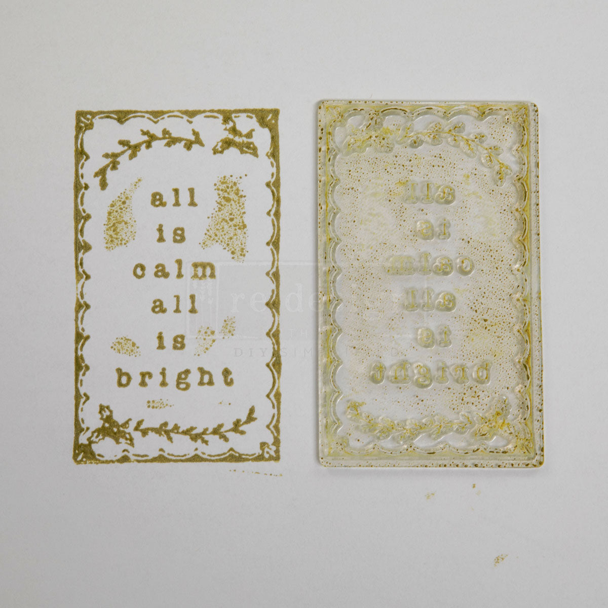 Holly Jolly | Décor Clear Stamp – 8.5" x 11" Sheet | ReDesign with Prima