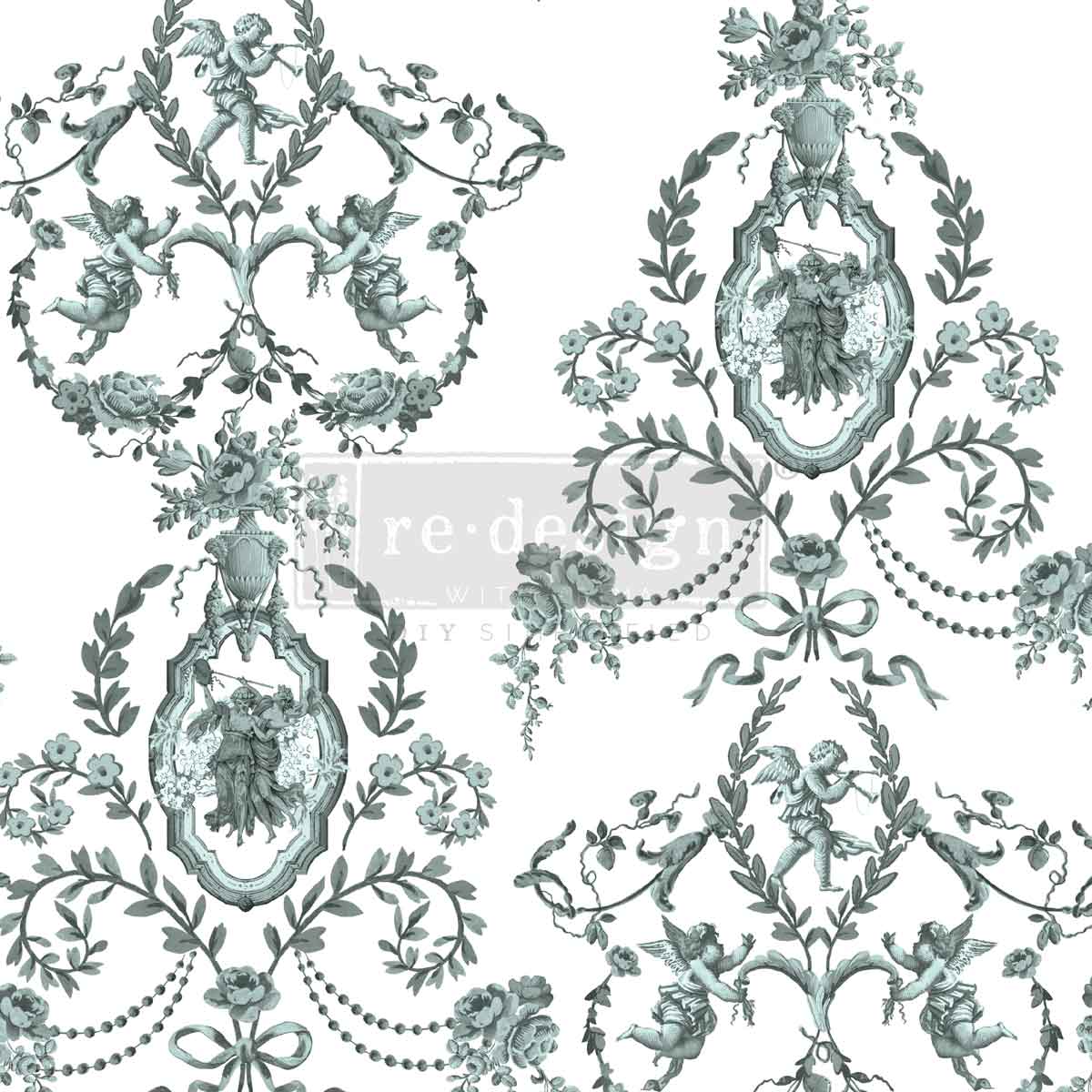 Jardin Secret | Large Decor Transfer | 24" x 35" (Cut into 4 Sheets) | Redesign with Prima