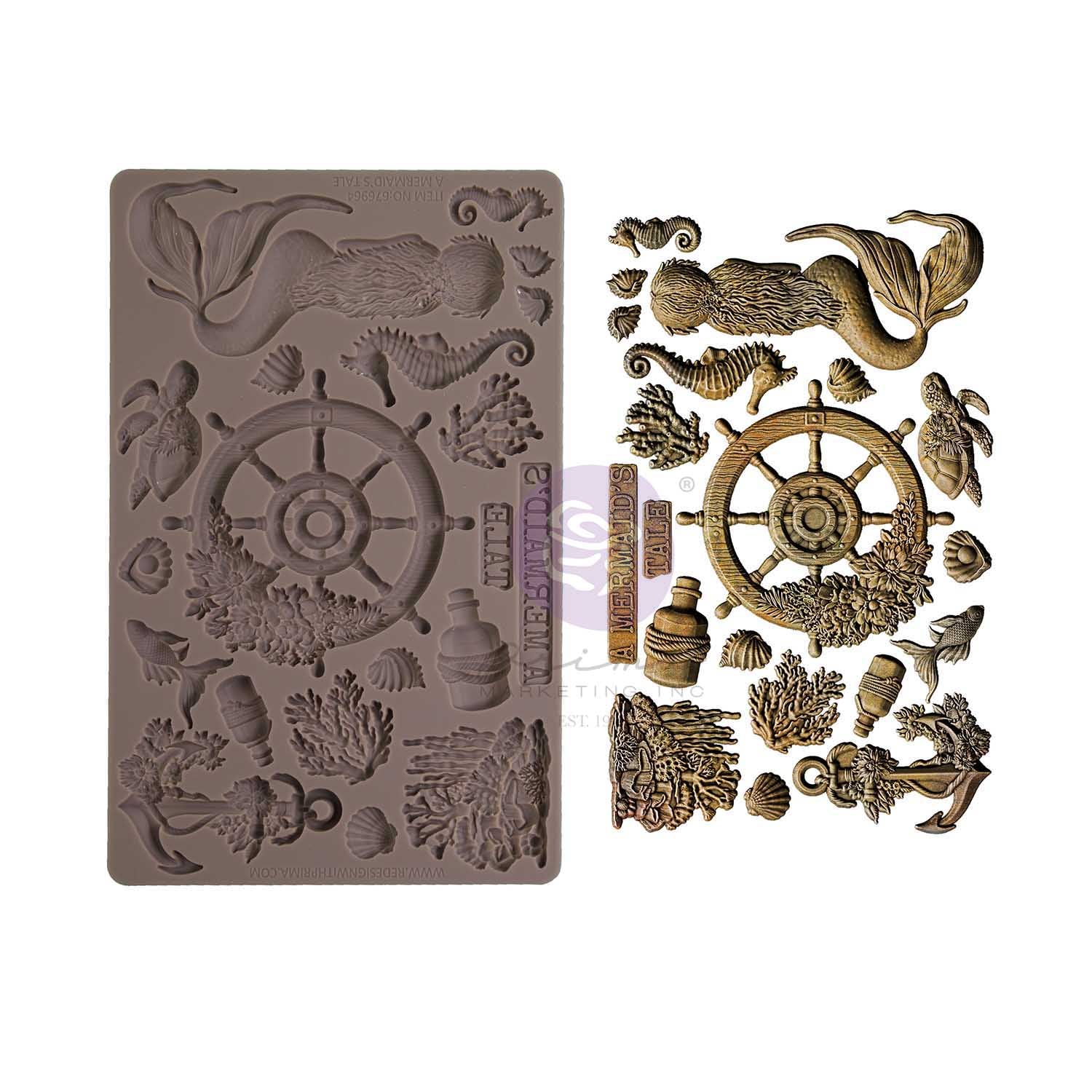 A Mermaid’s Tale | 5"x8" | Decor Moulds for Crafts | Redesign with Prima | Under the Sea Ocean Inspired