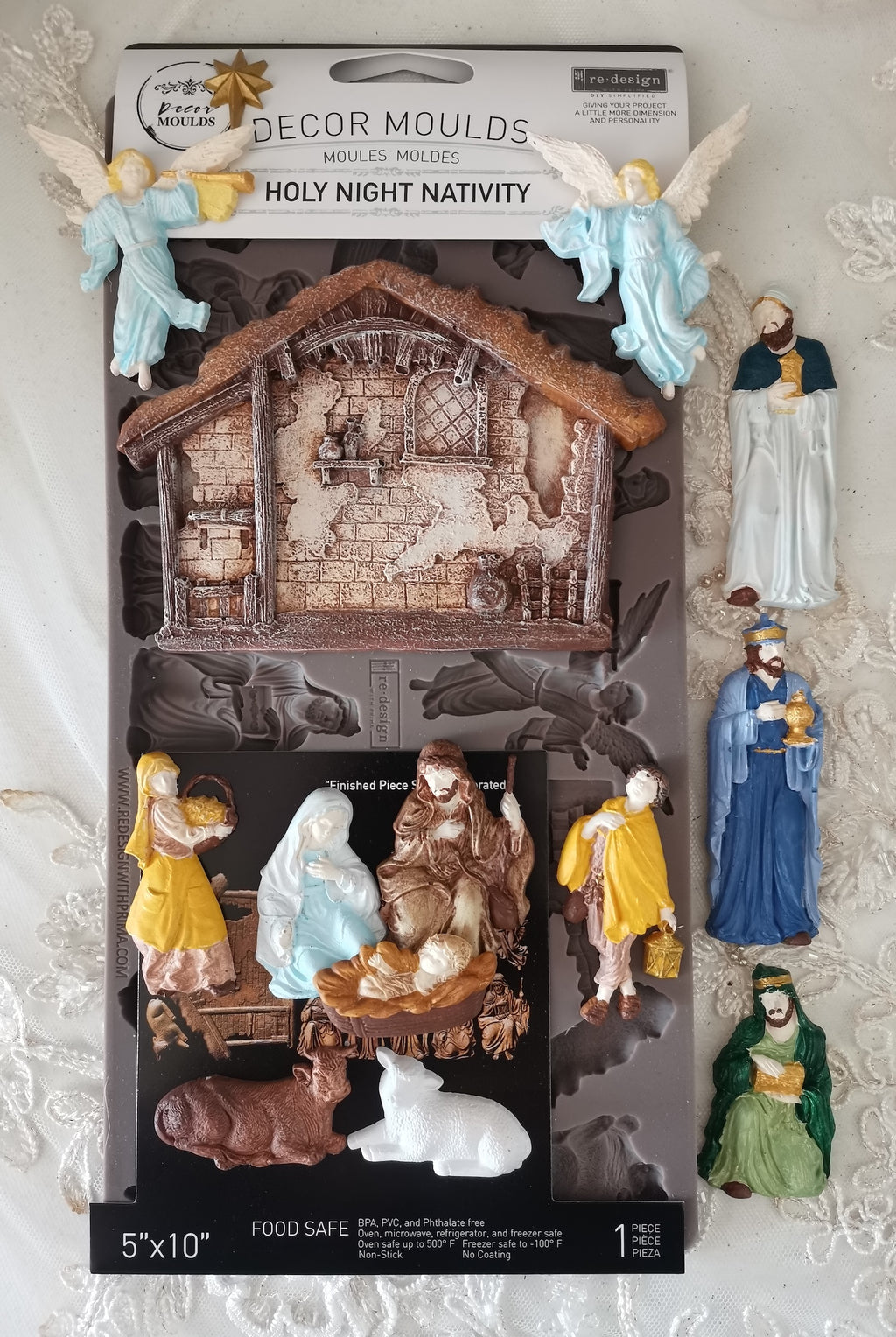Holy Night Nativity | Decor Moulds® – 1 pc, 5″ x 10″ x 8mm | ReDesign with Prima