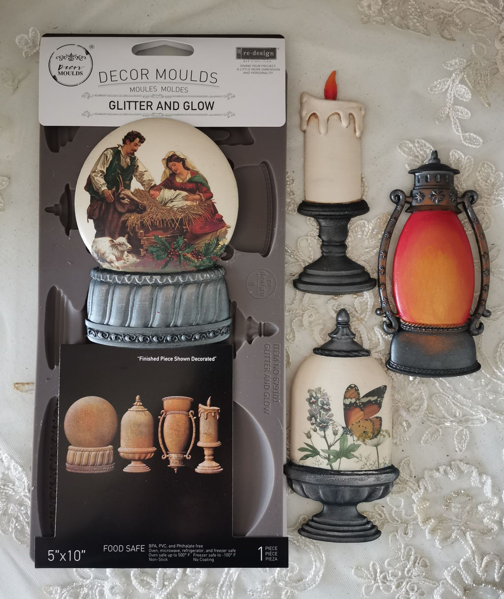 Glitter And Glow | 5"x10" | Decor Moulds for Crafts | Redesign with Prima