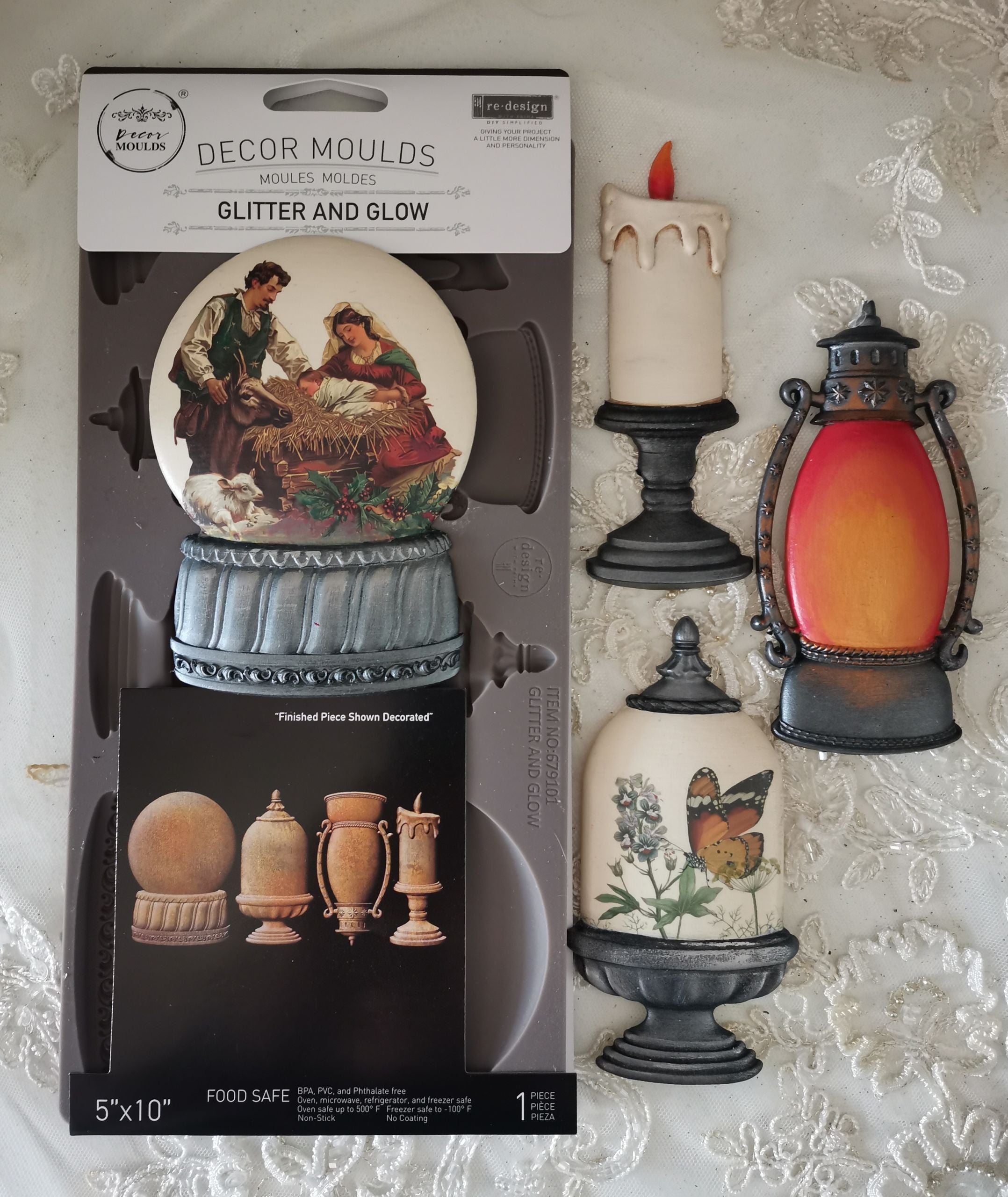 Glitter And Glow | 5"x10" | Decor Moulds for Crafts | Redesign with Prima