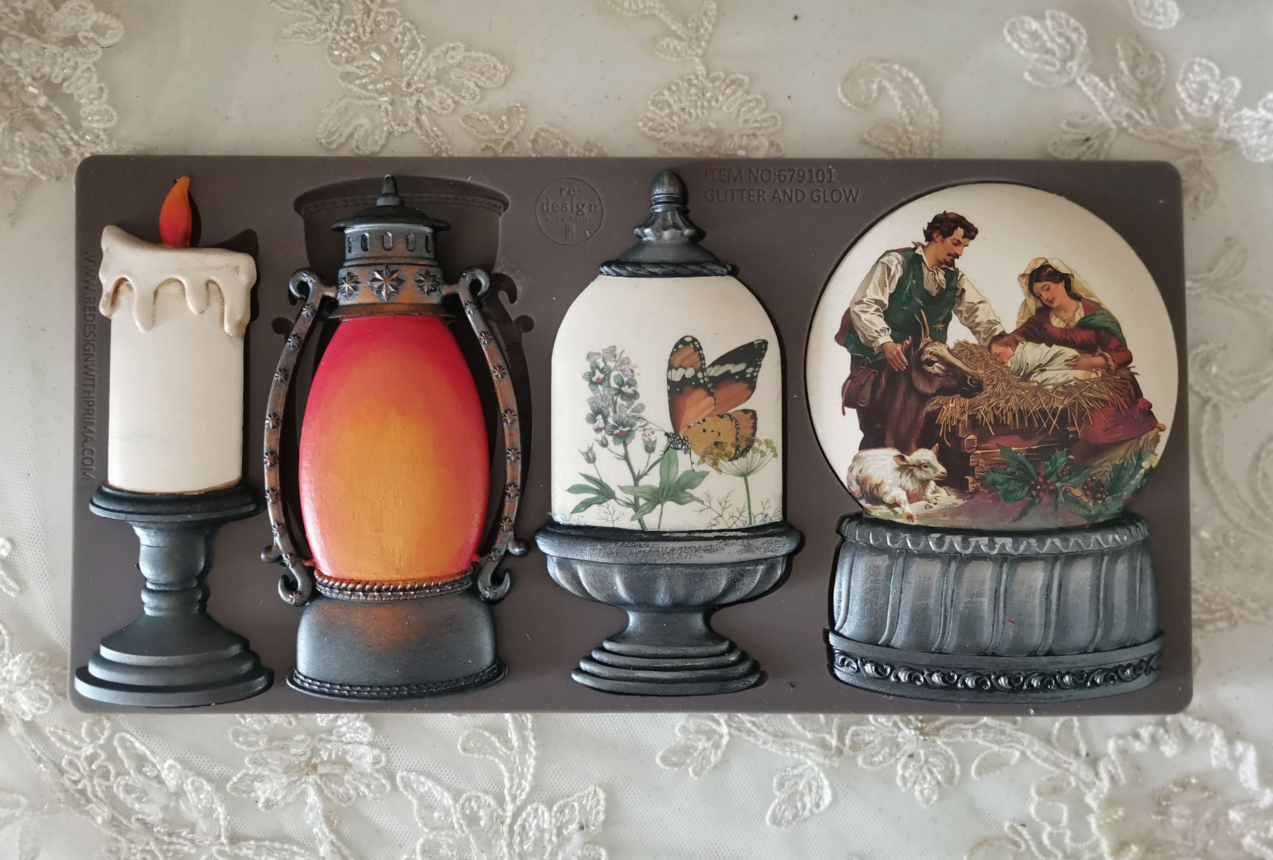 Glitter And Glow | 5"x10" | Decor Moulds for Crafts | Redesign with Prima