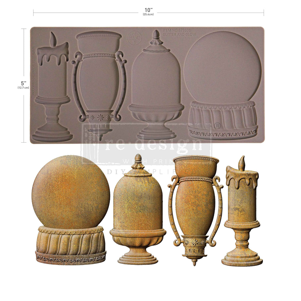 Glitter And Glow | 5"x10" | Decor Moulds for Crafts | Redesign with Prima