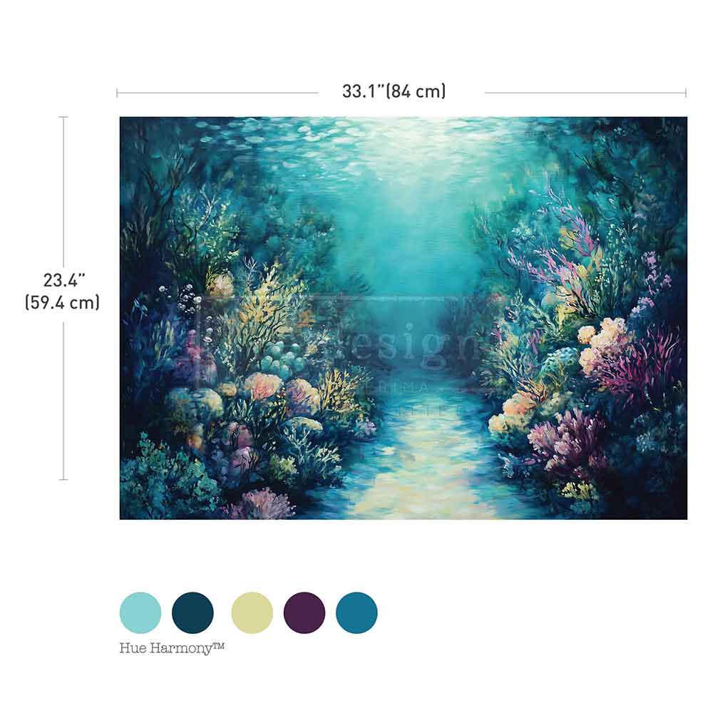 Coral Dreams | A1 23.4"x33.1" | Decoupage Fiber Paper | Redesign with Prima
