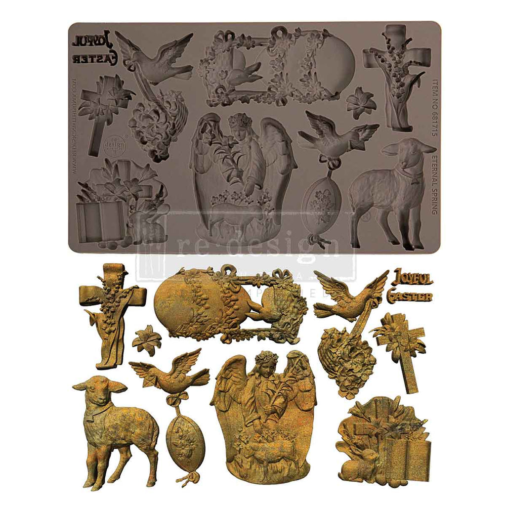 Eternal Spring - Resin Mould 5"x8" Redesign with Prima