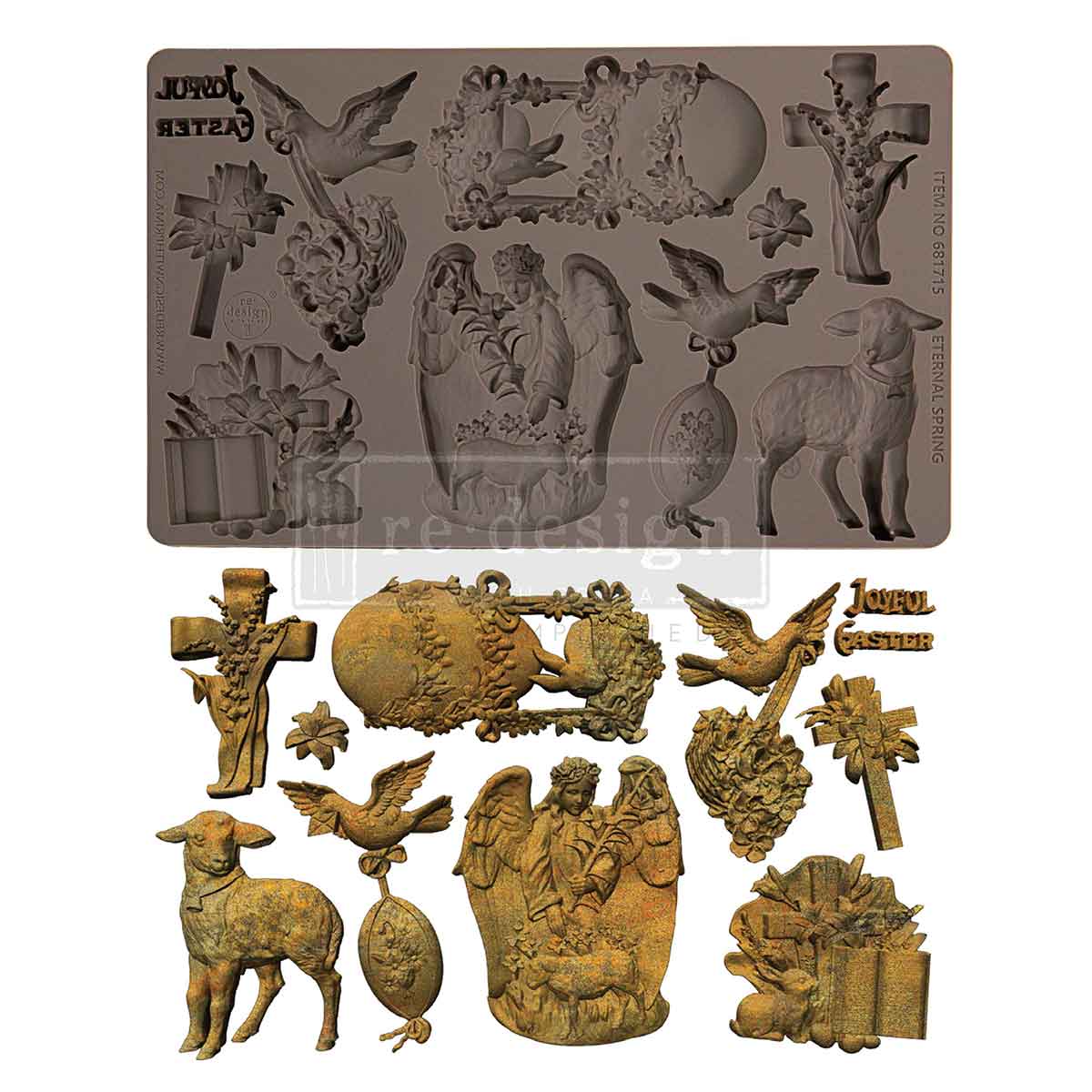 Eternal Spring - Resin Mould 5"x8" Redesign with Prima