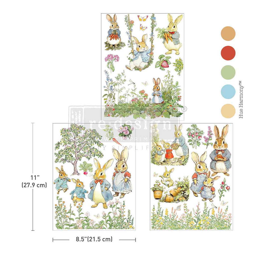 The Cottontail Diaries | Middy Transfers | Redesign With Prima | Rub on Transfers | Furniture | Arts & Crafts | 3 sheets-8.5" x 11" Redesign with Prima