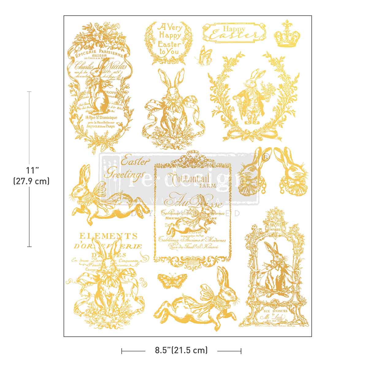 Gilded Spring | H20 Transfers | 1 sheet, 8.5″x11″ | Redesign with Prima Redesign with Prima