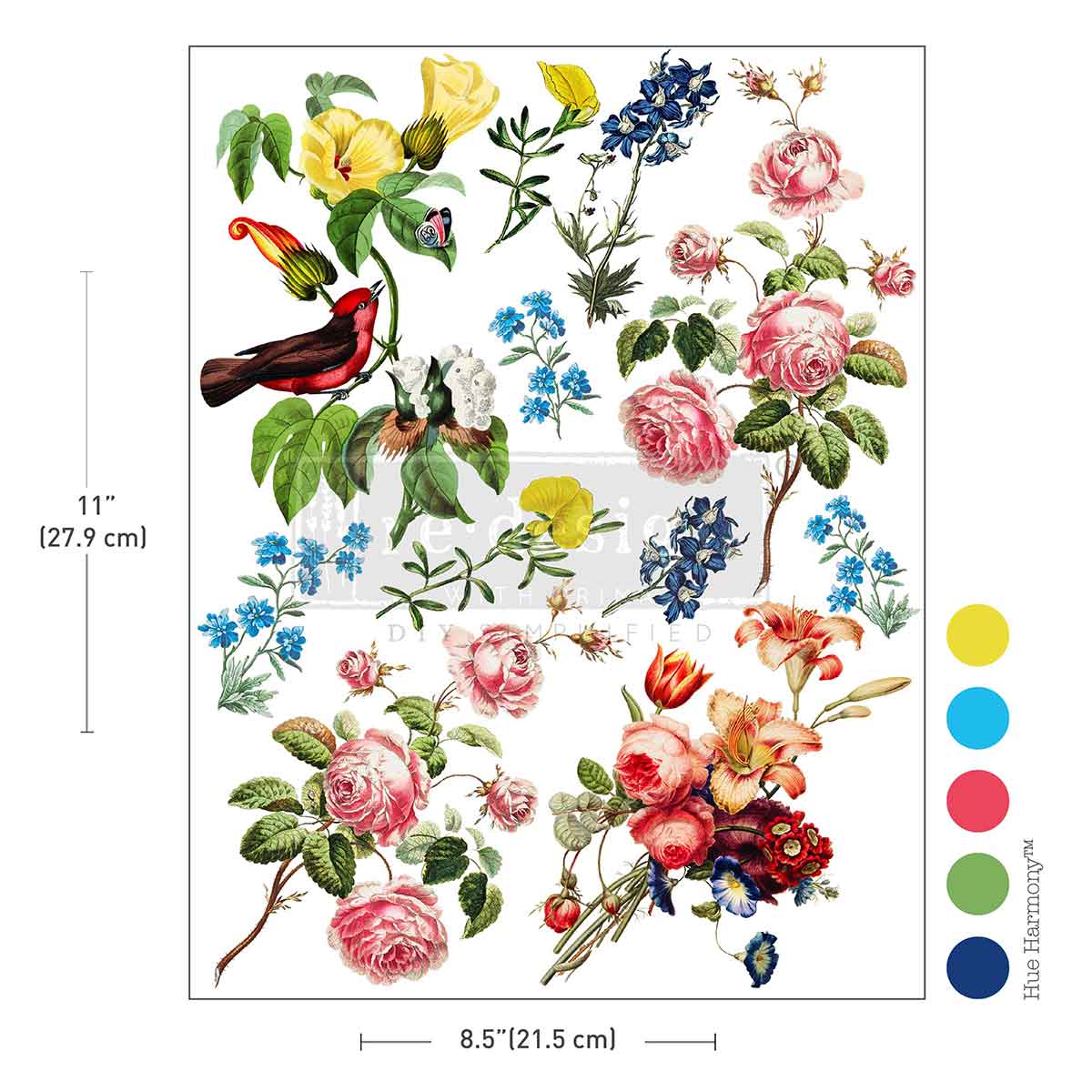 Rustic Romance | H20 Transfers | 1 sheet, 8.5″x11″ | Redesign with Prima Redesign with Prima