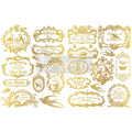 Gold Chant Du Matin | 2 Sheets 8.5" x 11" | H2O Transfers | Redesign with Prima