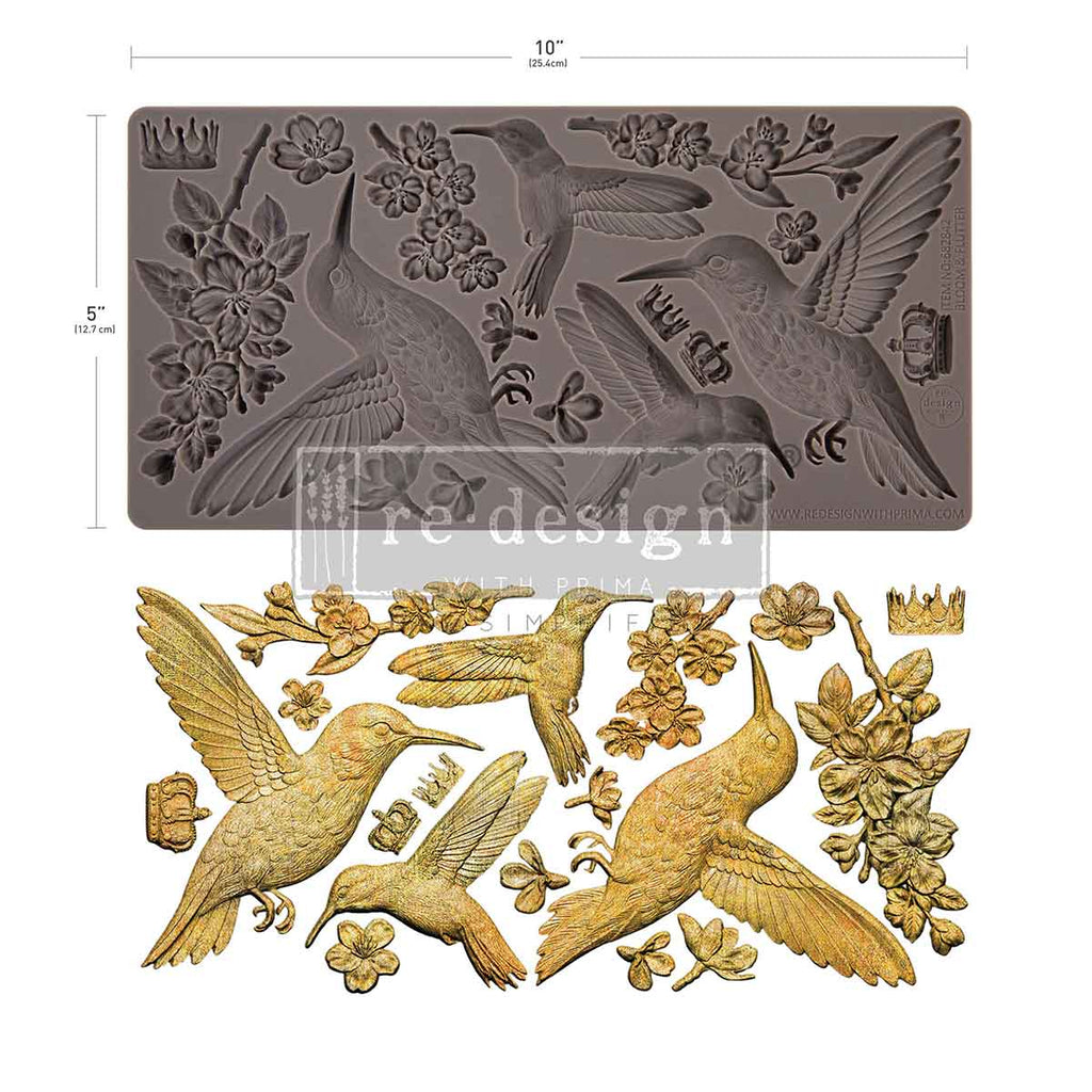Bloom & Flutter | 5"x10"x8mm | Decor Mould | Redesign with Prima
