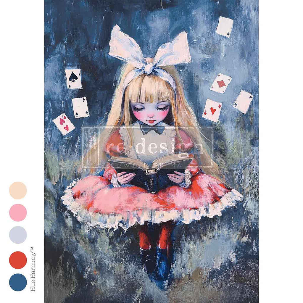 A Royal Flush of Thoughts | A2 16.54" x 23.39" | Decoupage Fiber Paper | Redesign with Prima