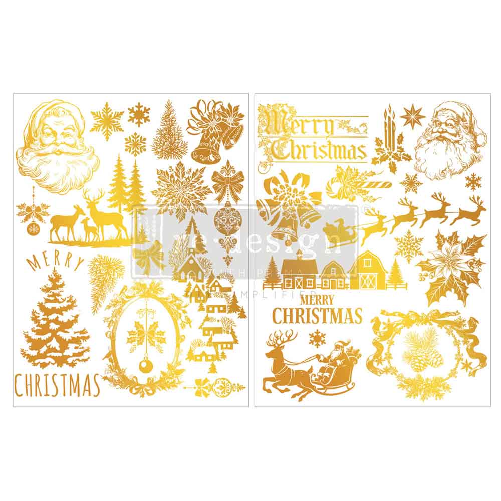 Holiday Heirloom Foil | 2 Sheets 8.5" x 11" | Kacha Middy Foil Transfer | Redesign with Prima