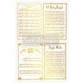 Yuletide Symphony | Middy Foil Transfer – 2 Sheets, 8.5" x 11" | ReDesign with Prima | Gold Christmas Sheet Music