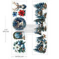 Blue Ridge Winter | Luxe Transfer – 2 Sheets, 3.25" x 11.5" | ReDesign with Prima | Winter Woodland Decor