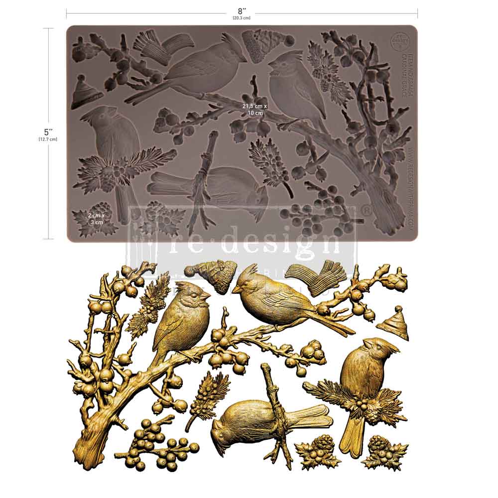 Cardinal Grace | 5" x 8" x 8mm | Décor Mould® | Redesign with Prima