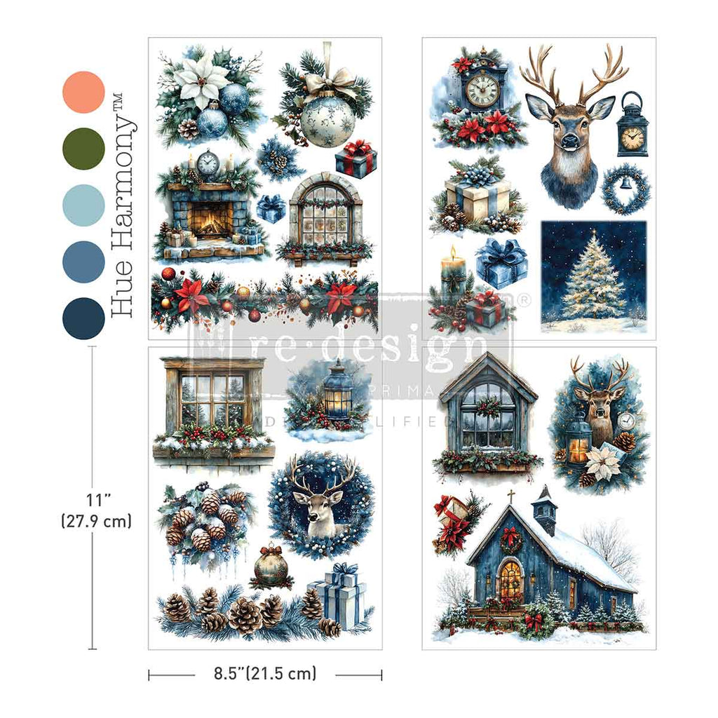 Quiet Country Blue | Middy Plus Transfers® – 4 Sheets, 8.5″ x 11″ Each | ReDesign with Prima