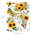 Rustic Amber Petals | 1 Sheet 8.5" x 11" | H2O Transfer | Redesign with Prima