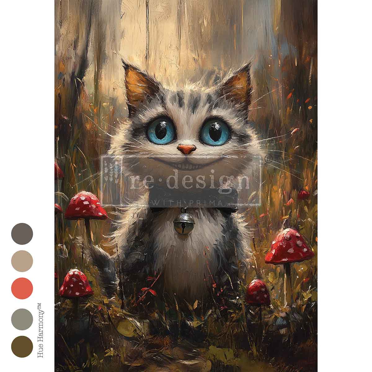 PREORDER | Whiskers of Wit | A3 11.7" x 16.5" | Decoupage Fiber Paper | Redesign with Prima