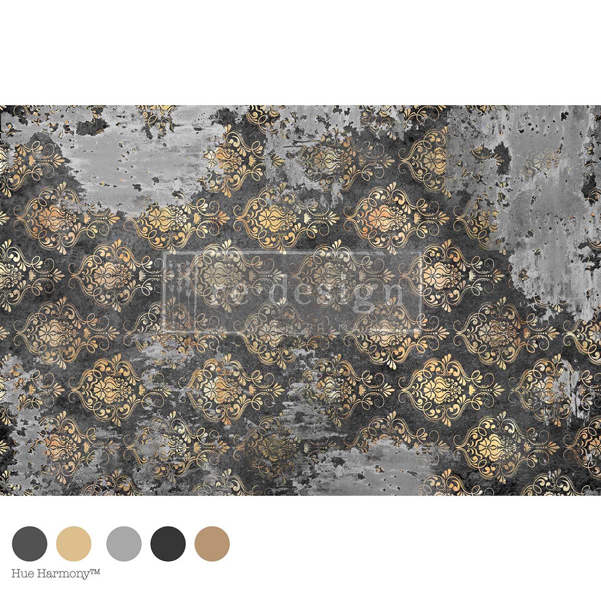 Obsidian Reliquary | 19.5" x 30" | Decoupage Fiber Paper | Redesign with Prima
