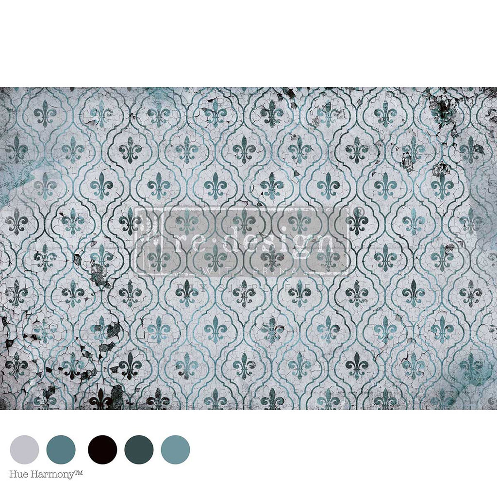 Fossilized Versailles | 19.5" x 30" | Decoupage Fiber Paper | Redesign with Prima